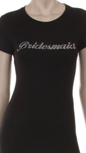 "Bridesmaid" Bling Tee(Black)